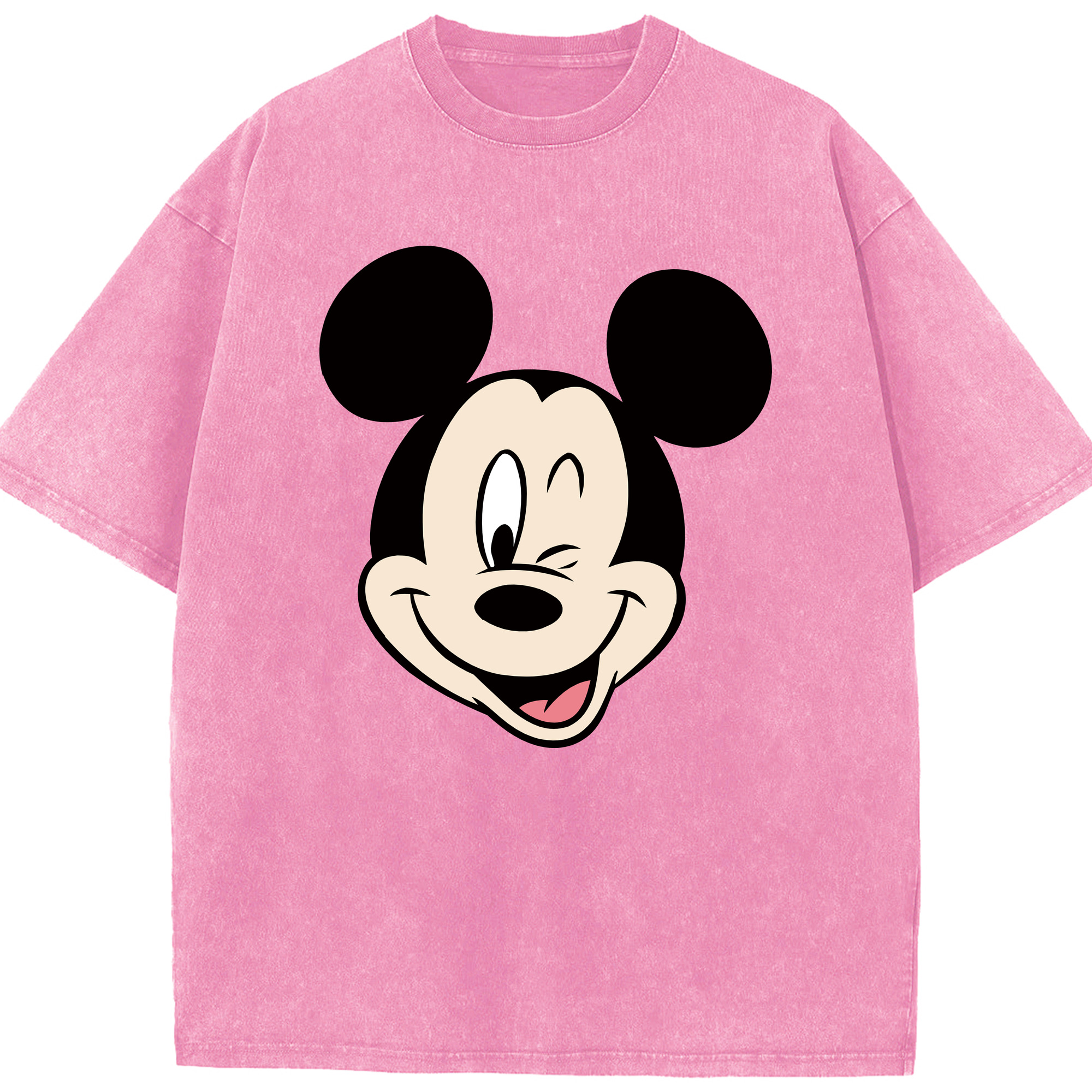 （画像用） ミッキーマウス Mickey Mouse 綿100% ヴィンテージ風 半袖Tシャツ（フロントプリント）